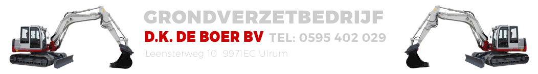 Grondverzet D.K. de Boer BV Ulrum